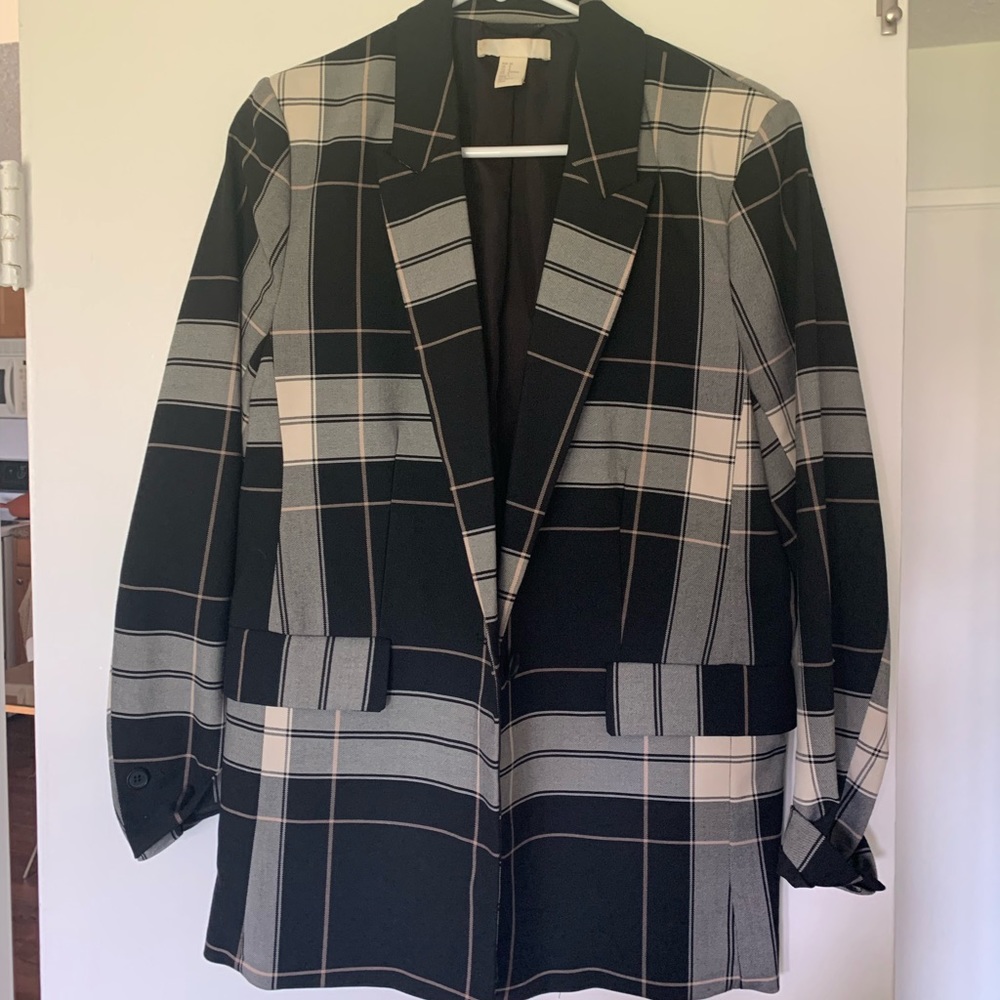 H&M Plaid Blazer like new